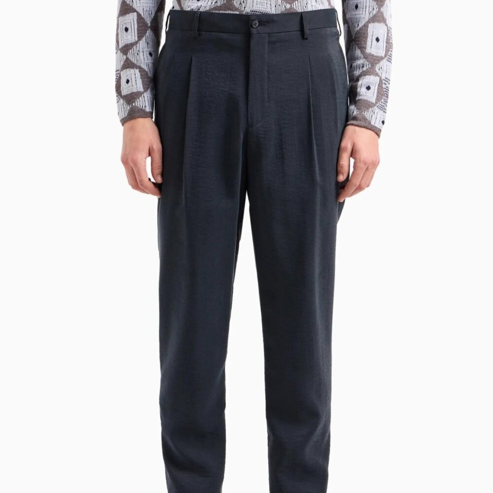 Giorgio Armani Mens Dress Pants twill Black Size W31xL32